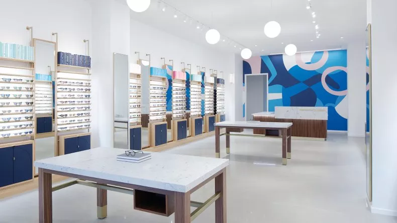 The in-store layout of a Warby Parker store in Massachusetts. Companies on the America's Best Retailers 2024 ranking were rated on several factors, including customer service, store lay out, atmosphere, accessibility and quality, price and...Warby Parker